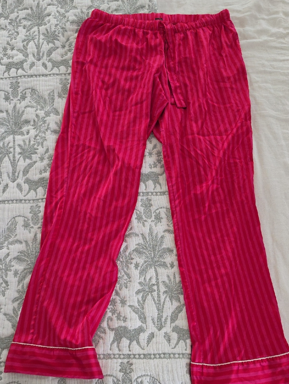 Victoria's Secret Hot Pink Satin Lounge Pants